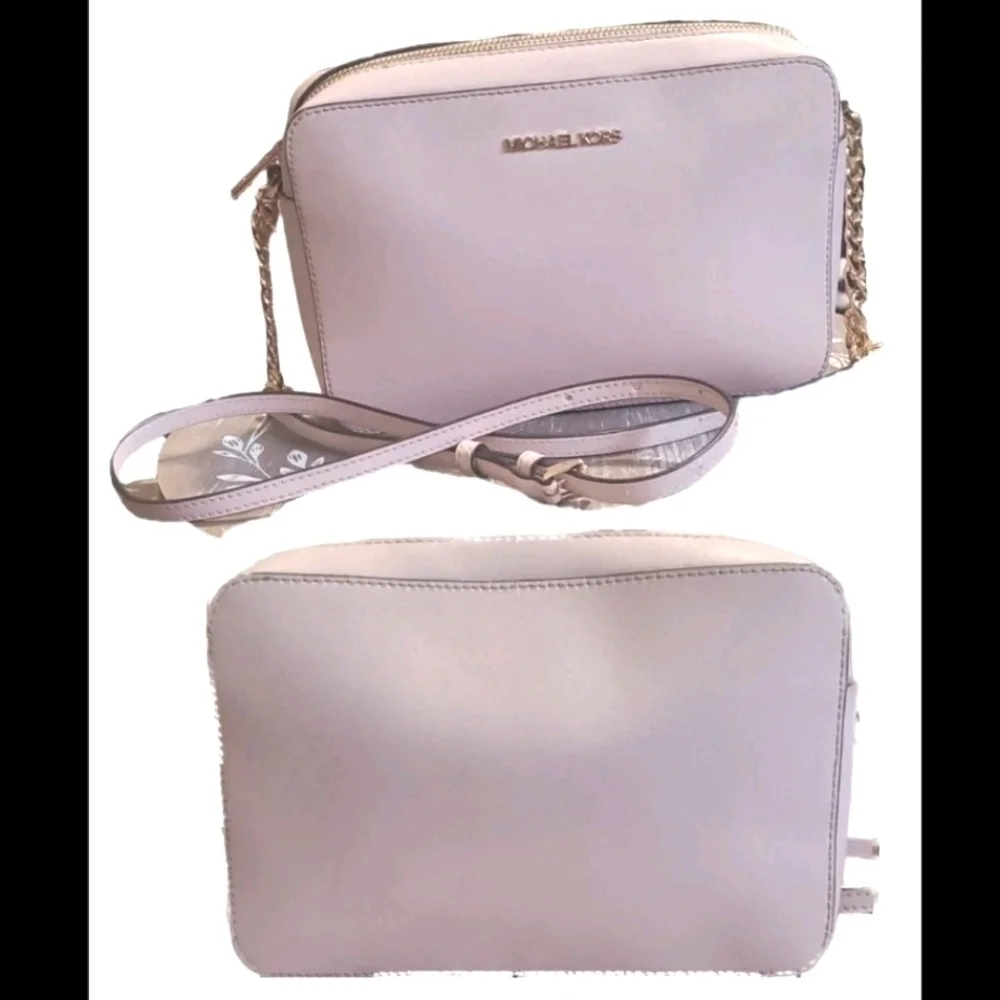 Michael Kors Light Pink/Rose Jet Set Medium Leather Crossbody